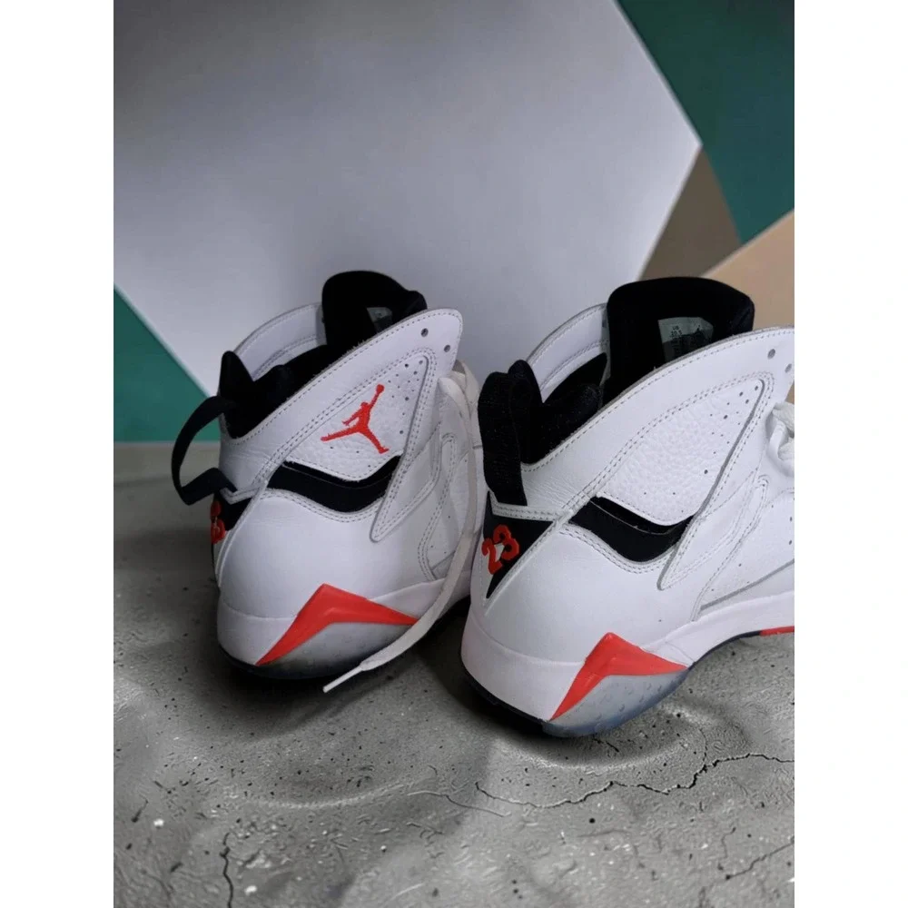 Air Jordan 7 Retro White Infrared Basketball Shoes CU9307-160 Mens 10.5